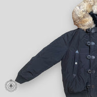 Dsquared2 Fur Hood Coat in Black