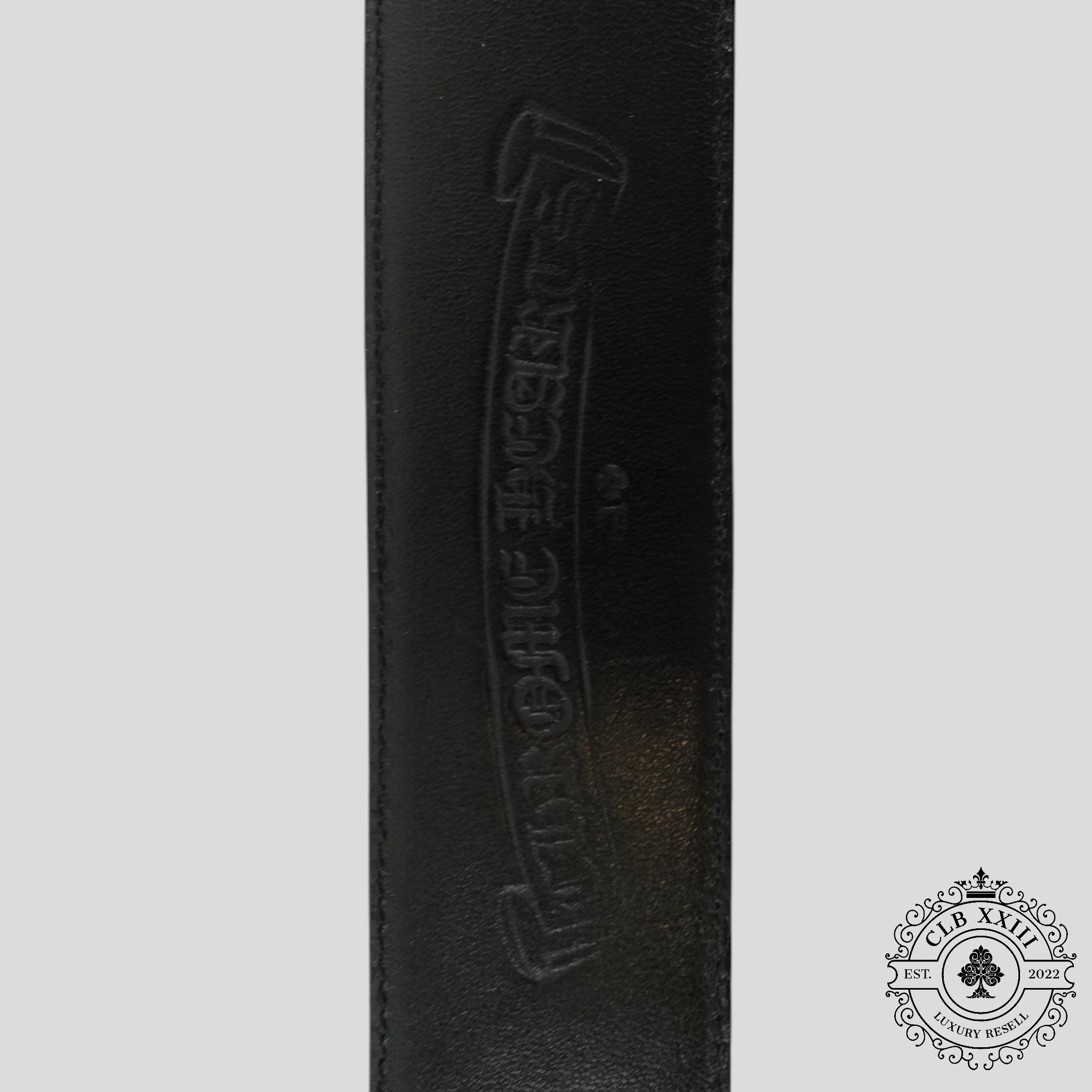 Chrome Hearts Leather Cross Patch Belt Strap