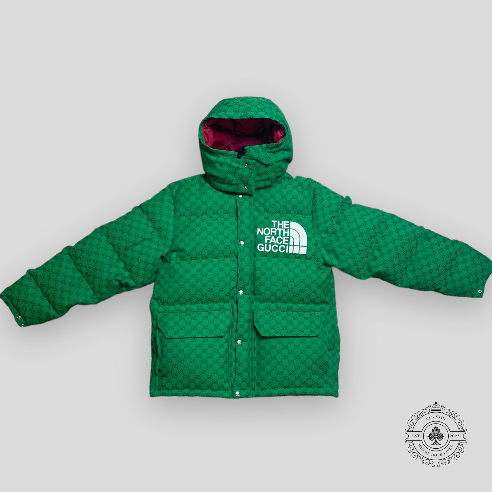 Gucci x North Face Puffer Jacket in Green