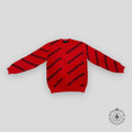 Balenciaga All Over Logo Sweater in Red