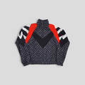 CLB XXIII Louis Vuitton black nylon track top with white and red accents and signature monogram print