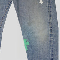 Chrome Hearts Multicolor Cross Patch Jeans