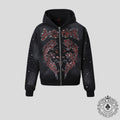 Lost Intricacy Wing Zip Up in Black