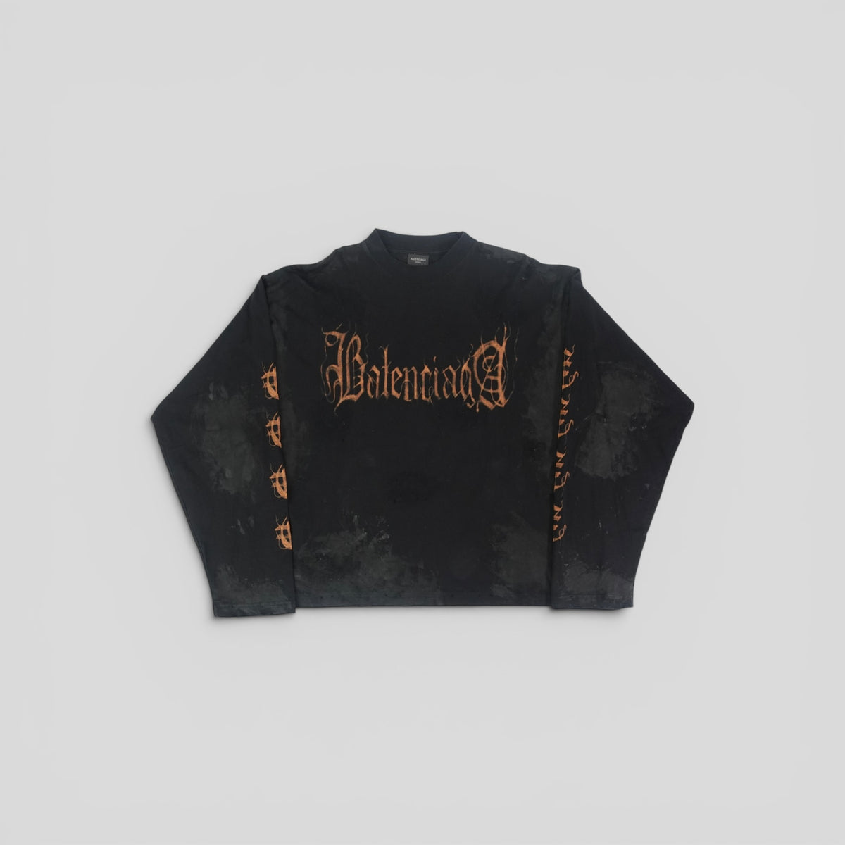 Balenciaga Heavy Metal Long Sleeve Tee in Black