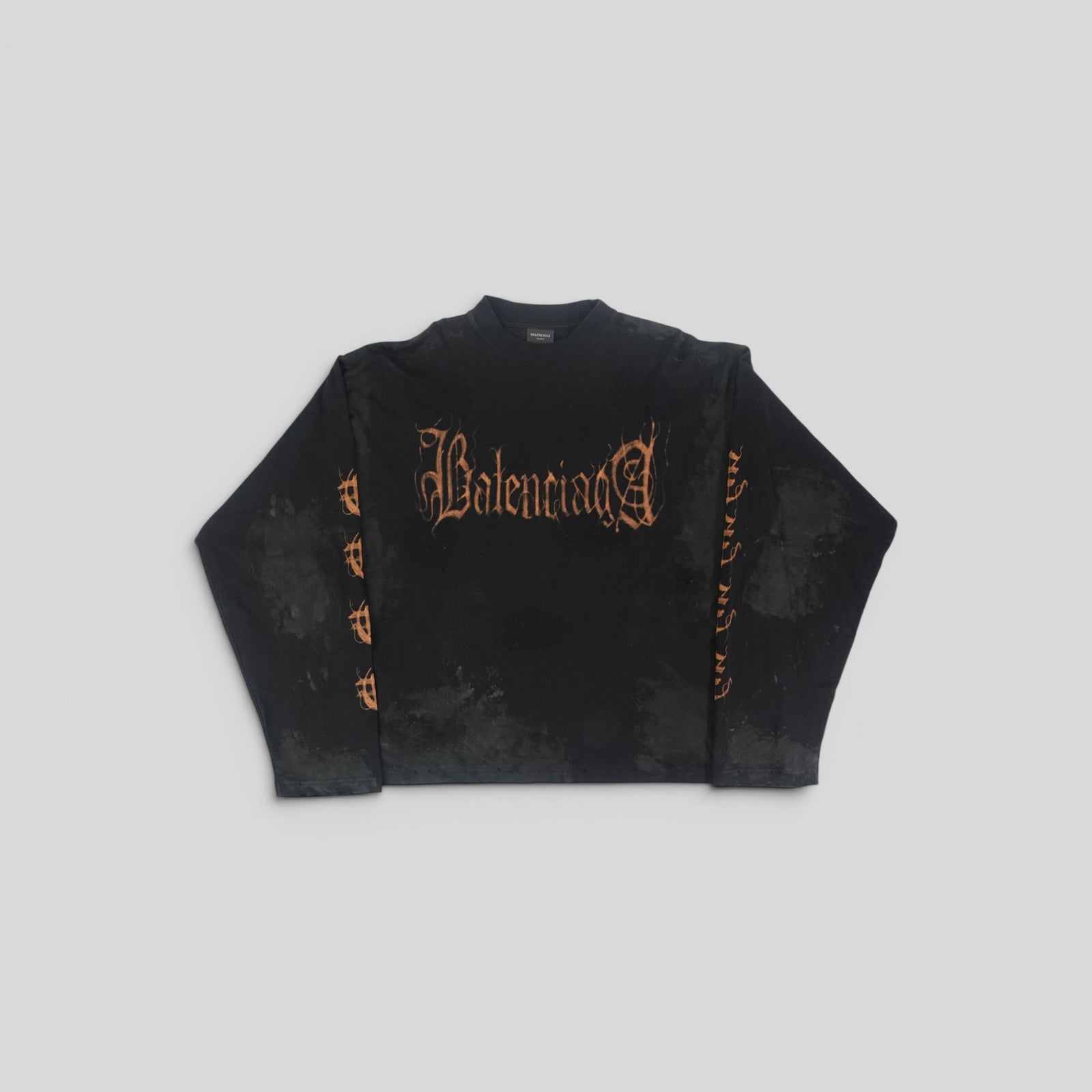 Balenciaga Heavy Metal Long Sleeve Tee in Black
