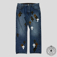 Chrome Hearts Cross Patch Turbo Diesel Jeans
