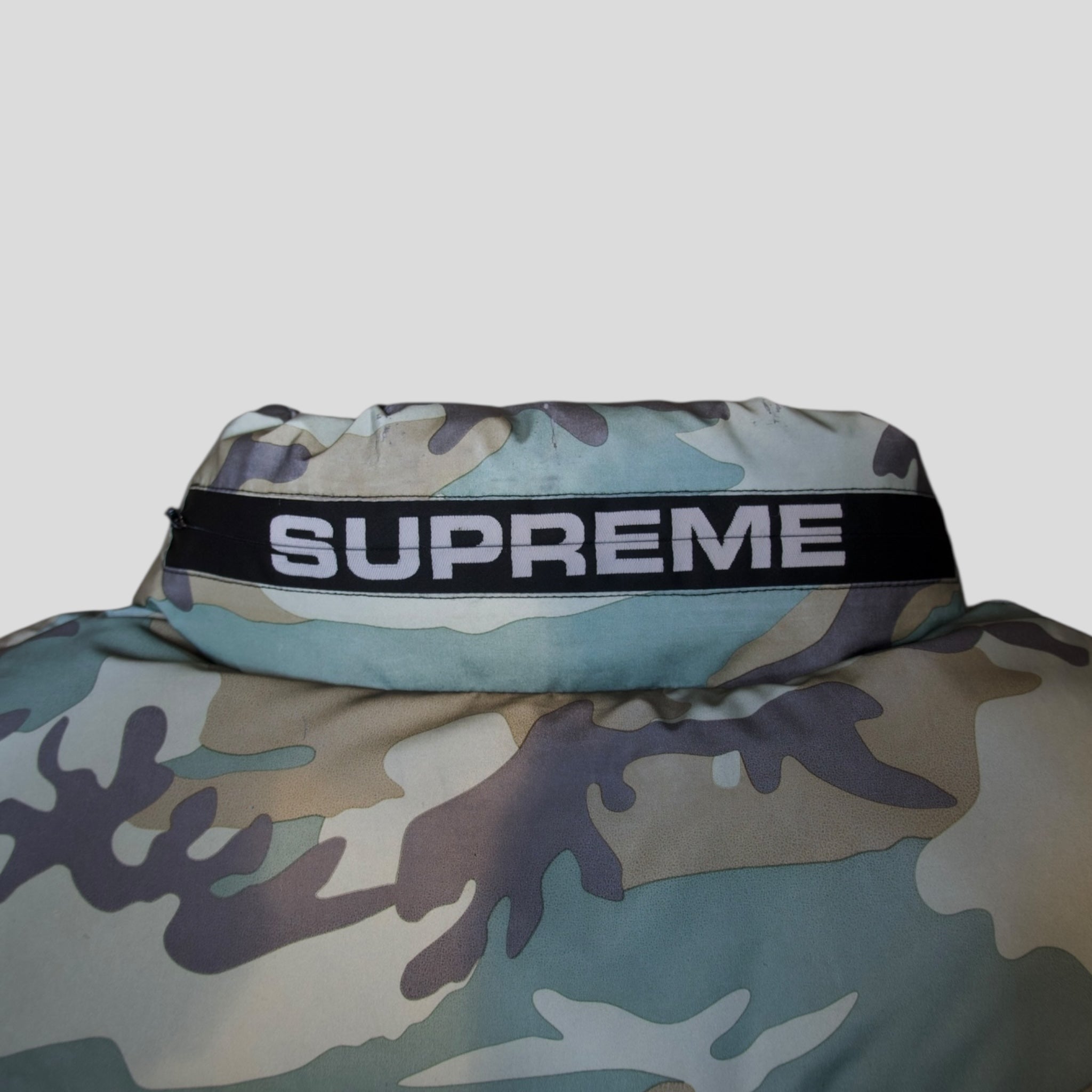 Supreme FW18 Reflective Down Jacket in Woodland Camo - Preowned