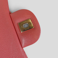 Chanel Caviar Leather Jumbo Quilted Flap Bag in Pink