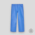 Sp5der Debossed Web Leather Pants in Blue