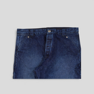 CLB XXIII Chrome Hearts Double Turbo Diesel dark wash cotton carpenter pants with signature silver hardware