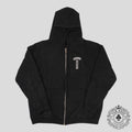 Chrome Hearts T Bar Logo Thermal Zip Up Hoodie in Black