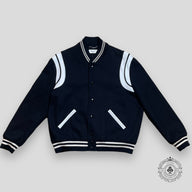 Saint Laurent Varsity Teddy Jacket in Black