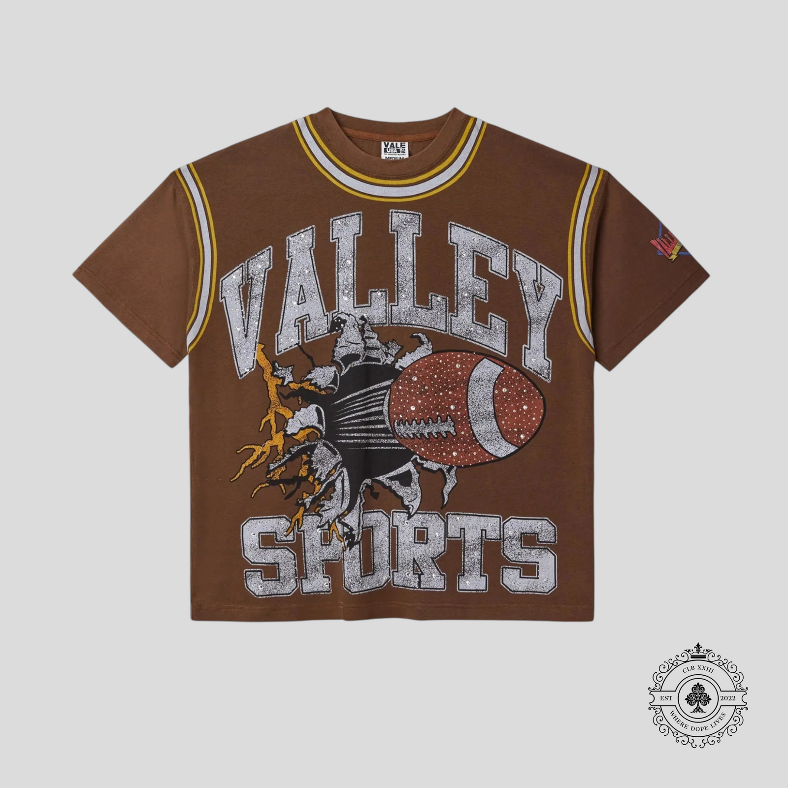 Vale Classic Bling Tee in Brown