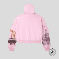 Vale NYC Zip Up Hoodie in Pink
