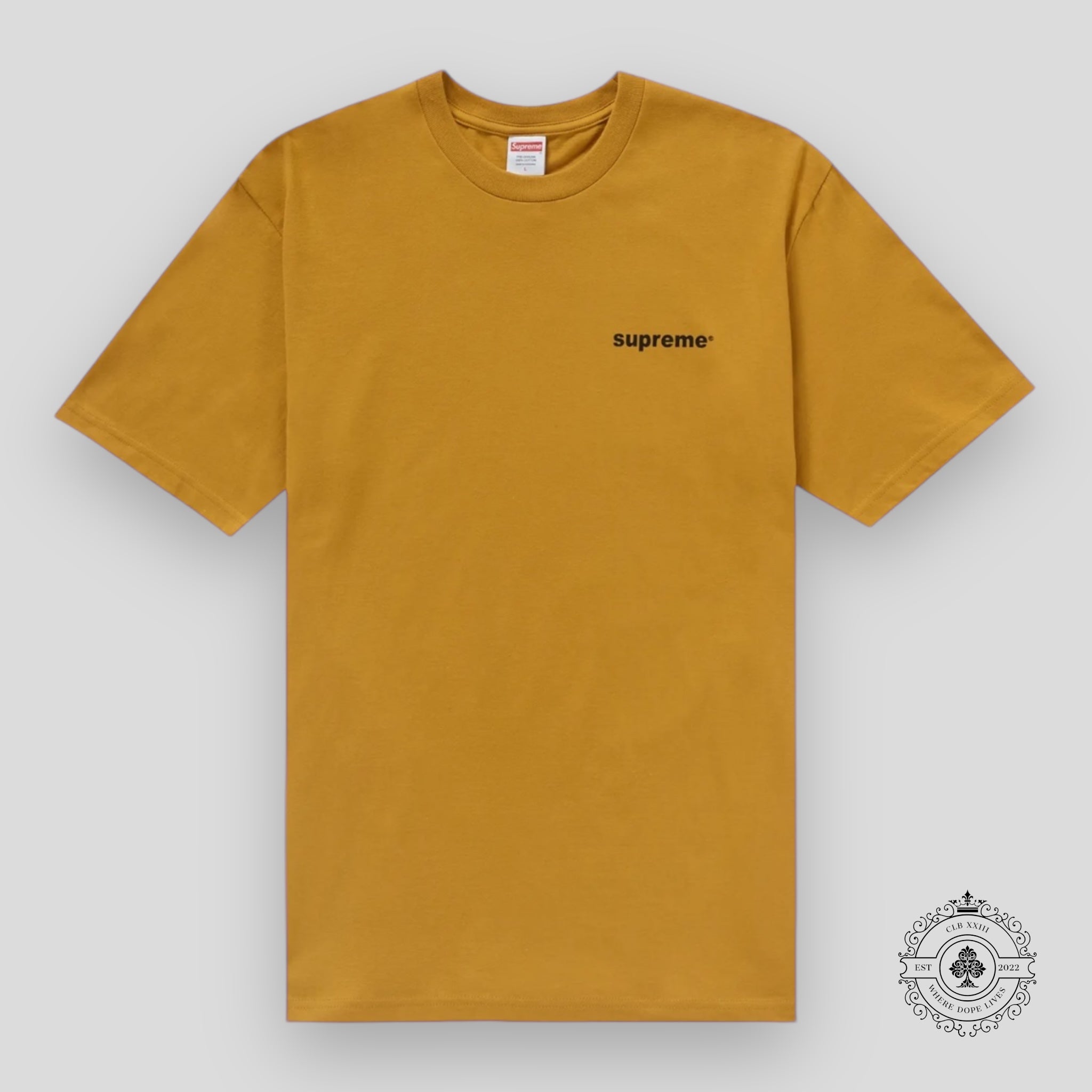 Supreme Fuck Money Tee in Mustard