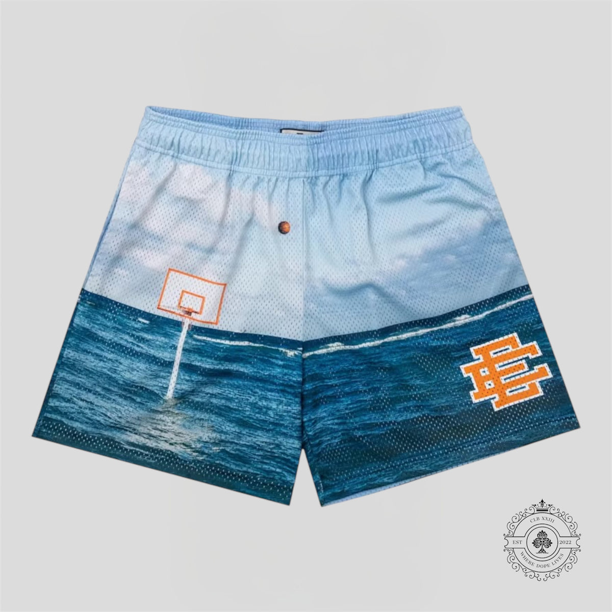 Eric Emanuel NY Sunshine Mesh Shorts in Blue