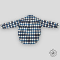 Balenciaga Padded Flannel Jacket in Blue
