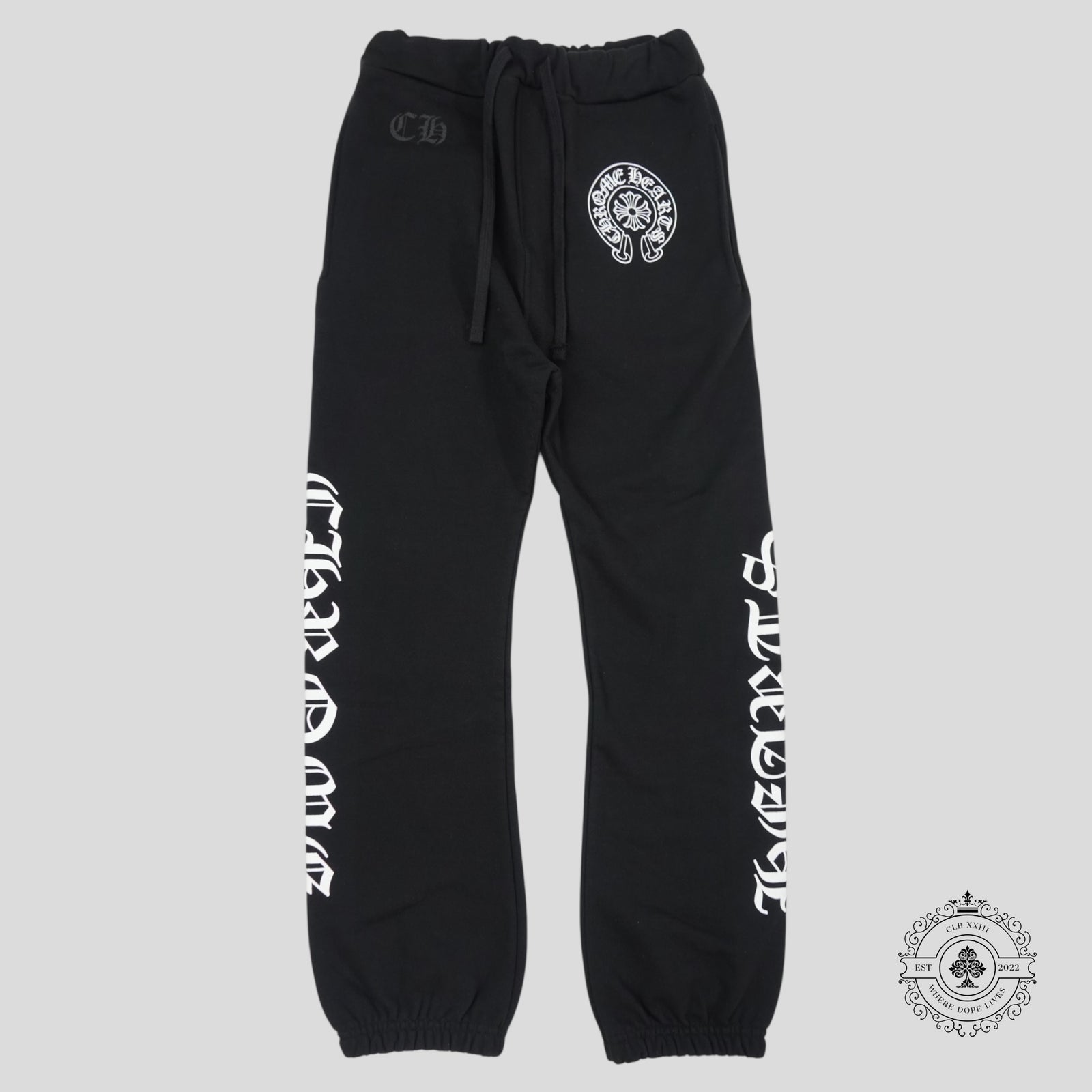 Chrome Hearts Horseshoe Logo Sweatpants in Black