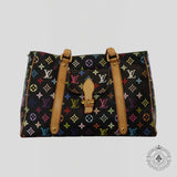 Louis Vuitton x Takashi Murakami Aurelia MM Monogram Purse in Black