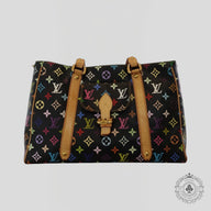 Louis Vuitton x Takashi Murakami Aurelia MM Monogram Purse in Black