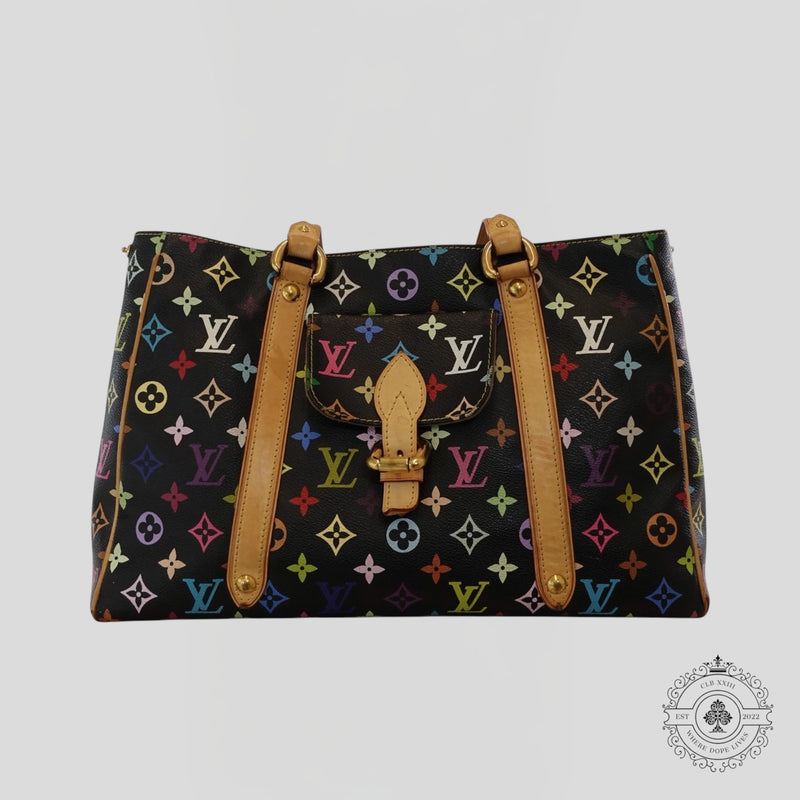 Louis Vuitton x Takashi Murakami Aurelia MM Monogram Purse in Black