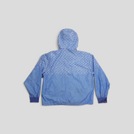 CLB XXIII Louis Vuitton Damier Spread windbreaker in sky blue featuring a hooded design and polyamide blend fabric.