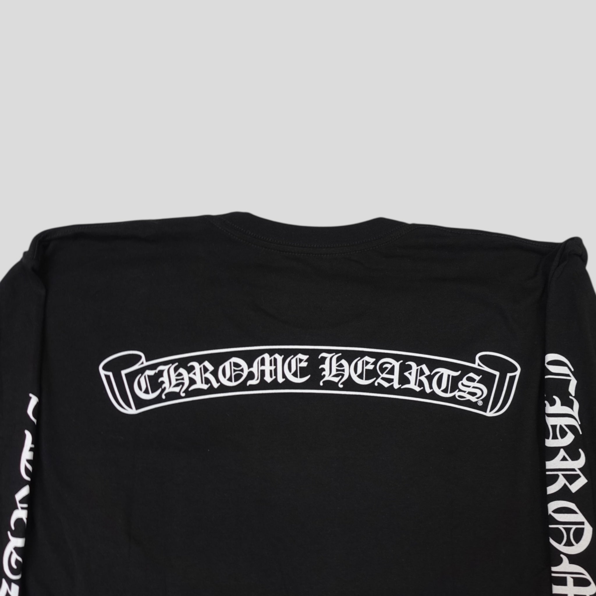 Chrome Hearts Scroll Logo Pocket Long Sleeve in Black