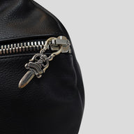 Chrome Hearts Fleur Patch Leather Duffle in Black