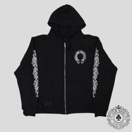 Chrome Hearts Thermal Lined Horseshoe Zip Up Hoodie