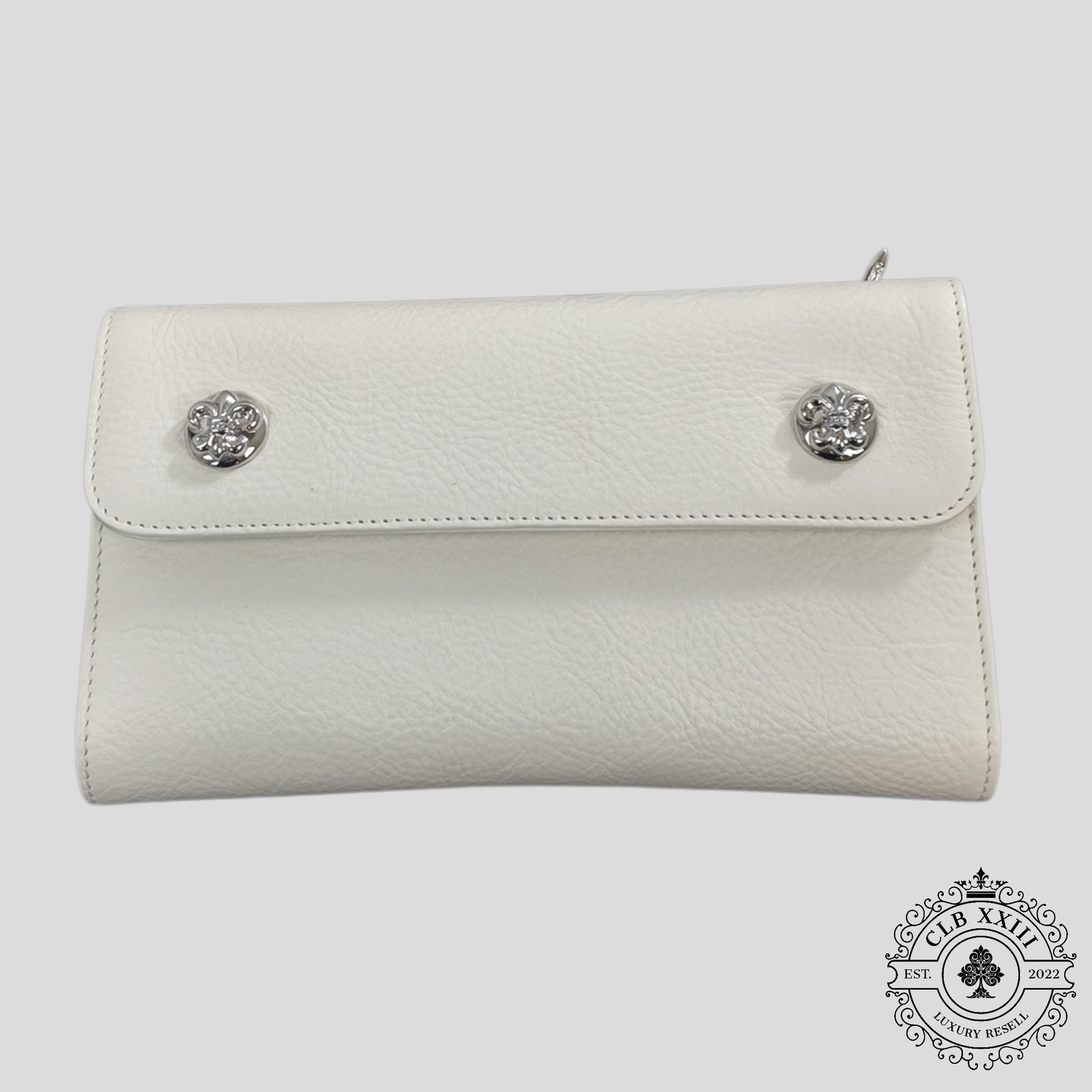 Chrome Hearts Long Wave Wallet in White