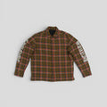 Chrome Hearts Padded Flannel Shirt in Brown / White