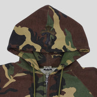 Chrome Hearts Vintage Cross Patch Thermal Zip Up Hoodie