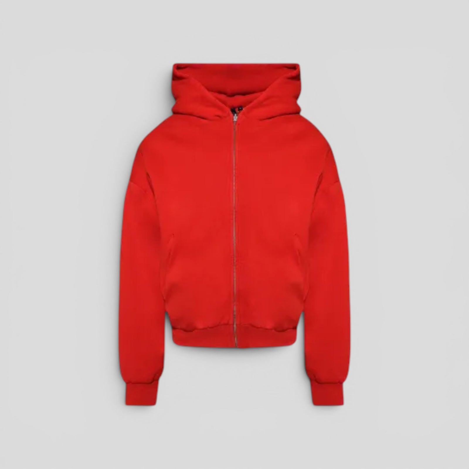 Entire Studios Thermal Zip Up Hoodie in Red
