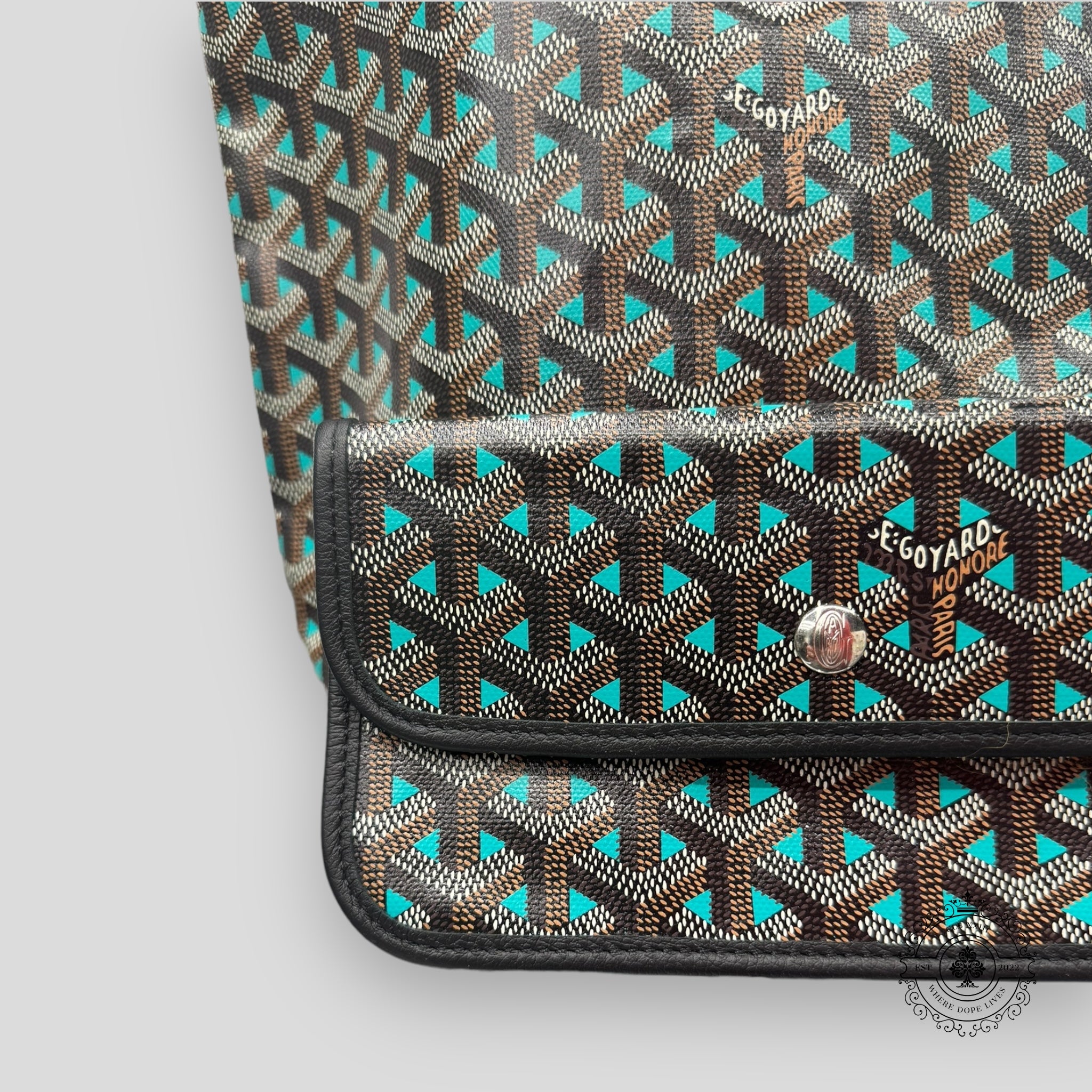 Goyard Goyardine Canvas St. Louis Claire PM Tote in Opaline/Black