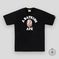 Bape Bleach Check College Tee in Black