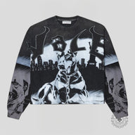 Vale Monochrome Long Sleeve Shirt in Black