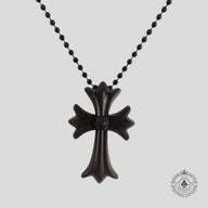 Chrome Hearts Silicone Cross Necklace in Black