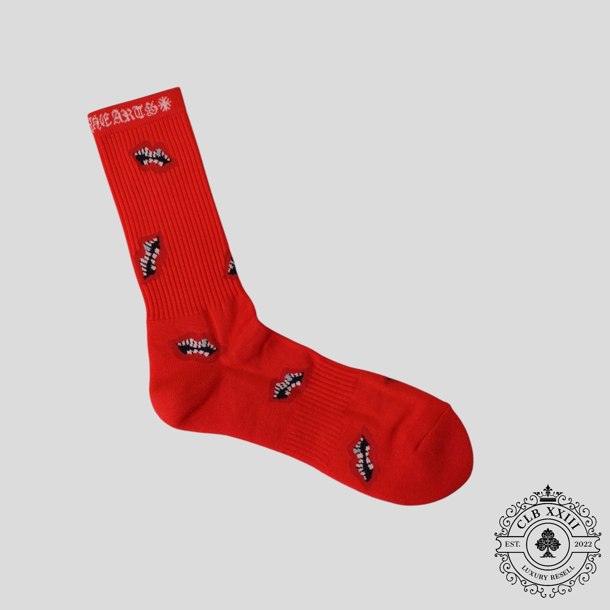 Chrome Hearts Matty Boy Chomper Socks in Red