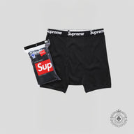 Supreme Hanes Boxer Briefs in Black