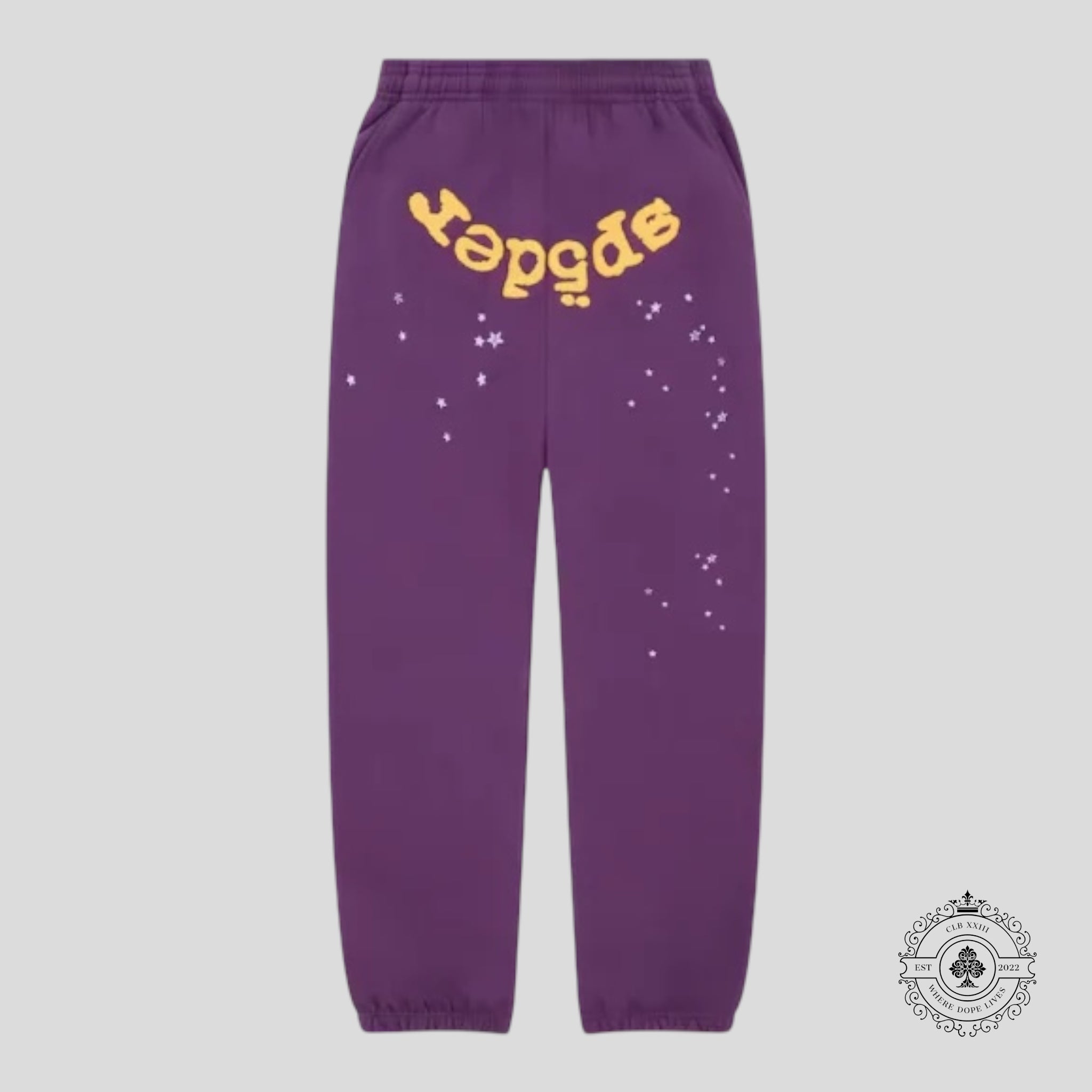 Sp5der Star OG Web V2 Sweatpants in Purple