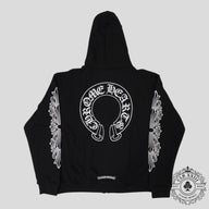 Chrome Hearts Thermal Lined Horseshoe Zip Up Hoodie