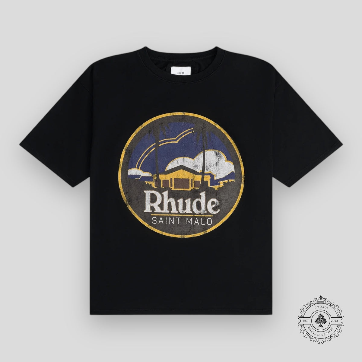 Rhude Saint Malo Tee in Black