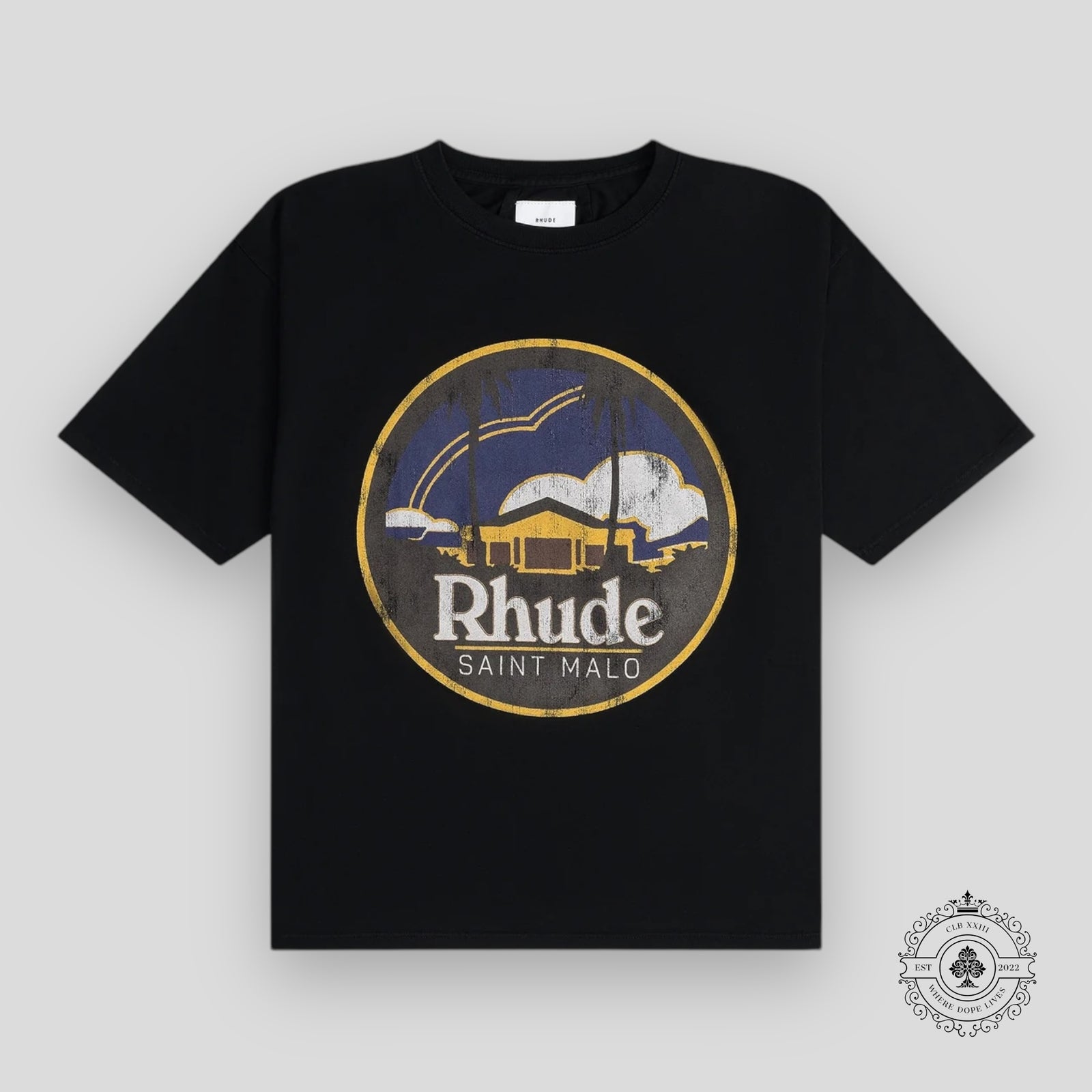 Rhude Saint Malo Tee in Black