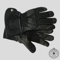 Chrome Hearts Plus Patch Leather Moto Gloves in Black