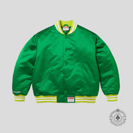 Supreme Mitchell & Ness Satin Varsity Jacket in Green