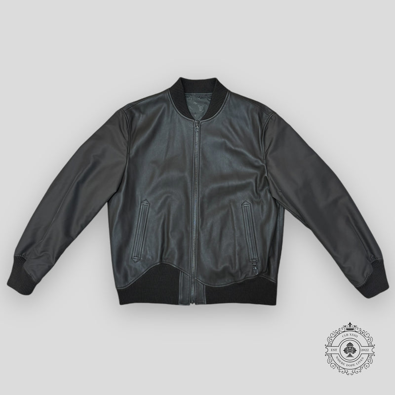 Louis Vuitton Reversible Leather Nylon Blouson in Brown