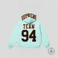 Supreme Team 94 Hooded Sweatshirt in Aqua Blue