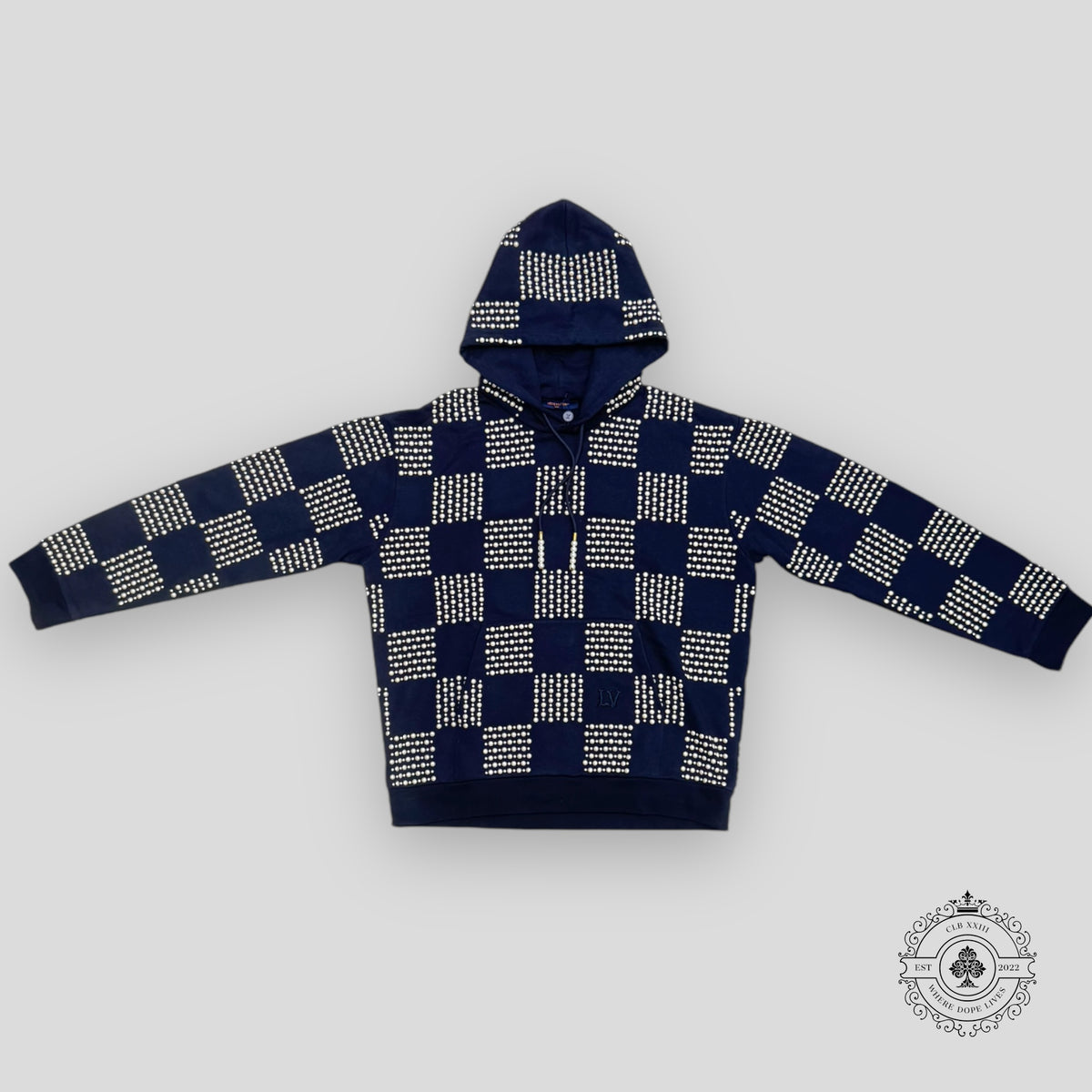 Louis Vuitton Pearl Damier Embroidery Hoodie