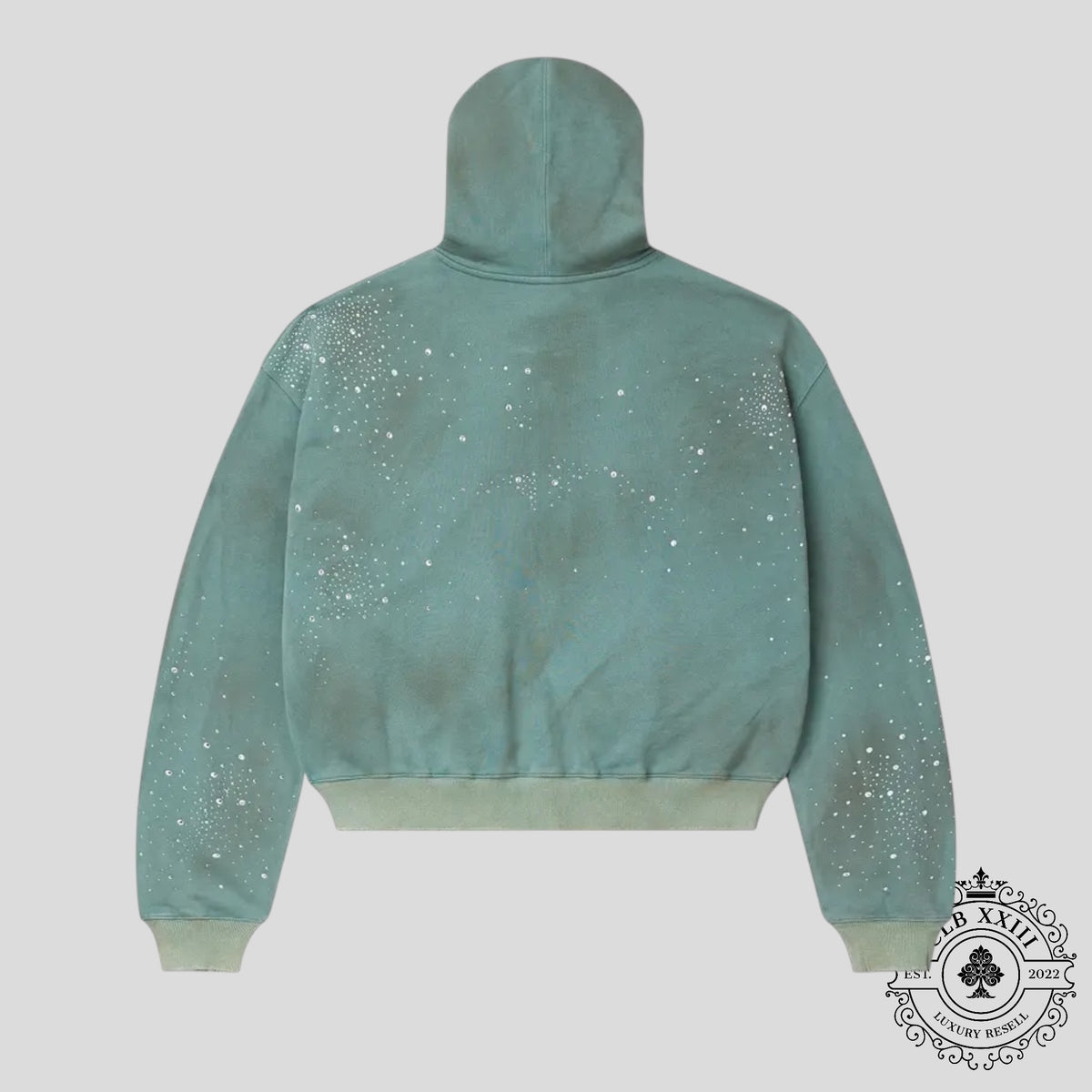 Vale Forever Bank Zip Up Hoodie in Dark Mint