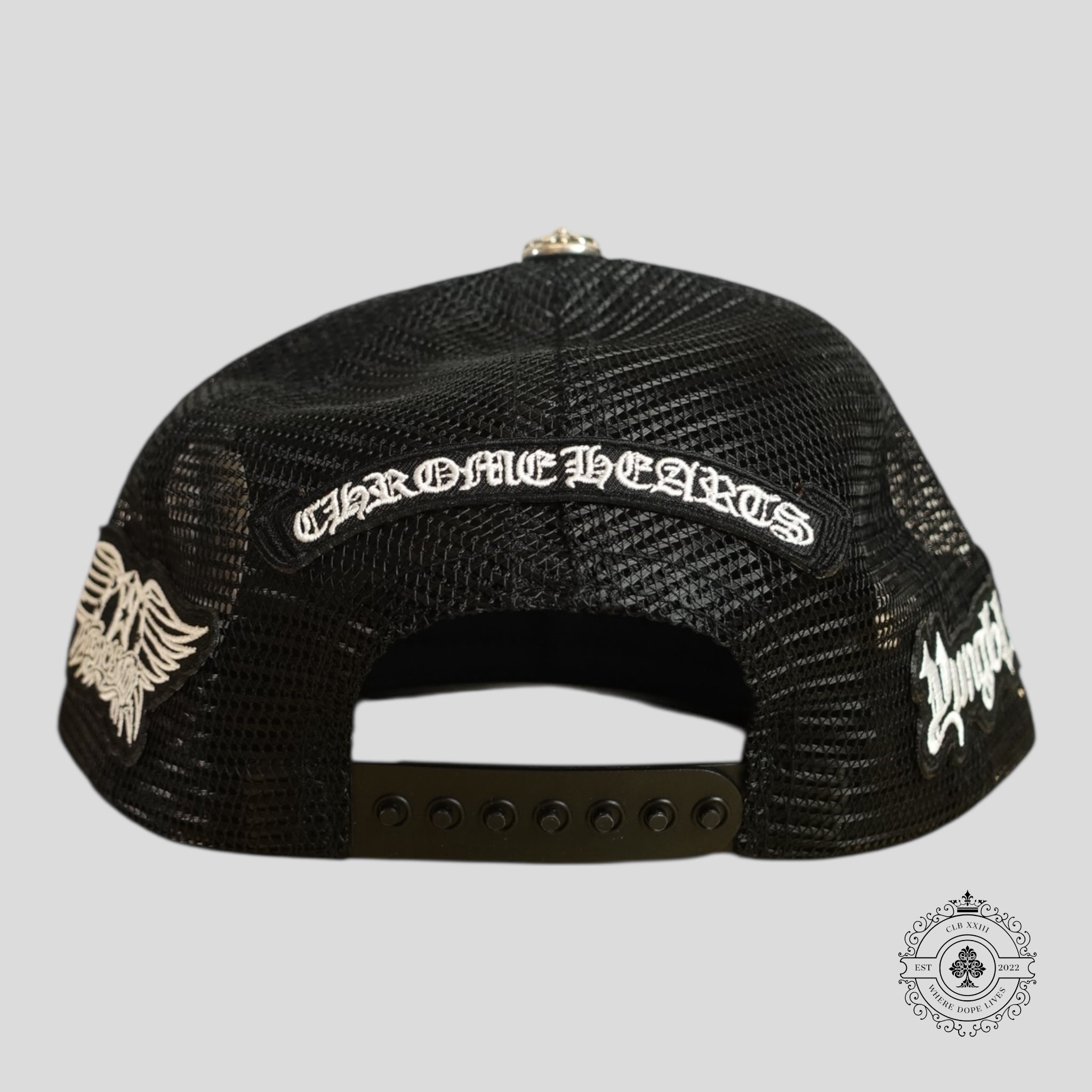 Chrome Hearts Foti Harris X Aerosmith Patch Hat in Black